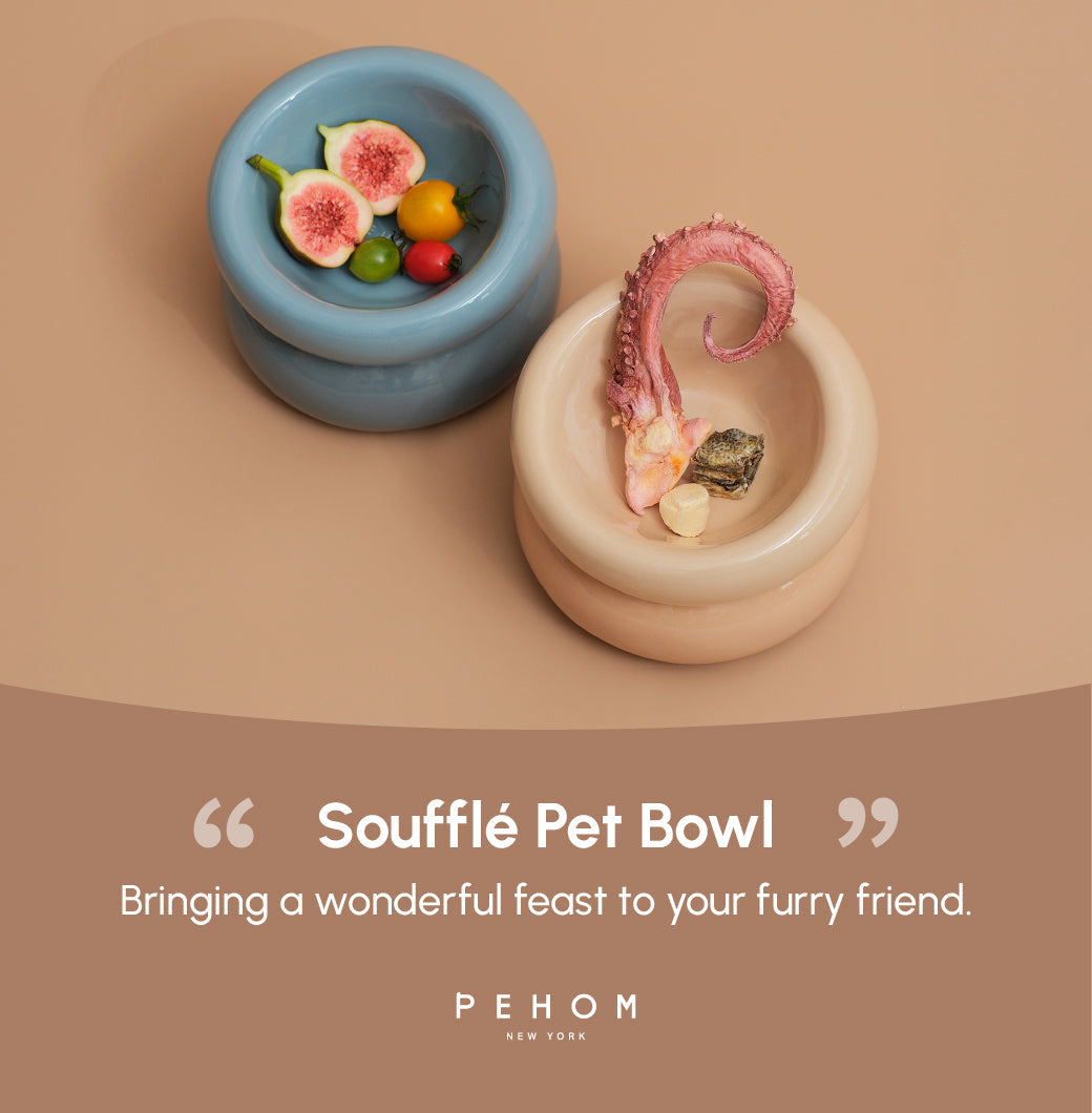 Sniff Lick & Love - Limited Edition Soufflé Designer Pet Bowl – Cream Beige