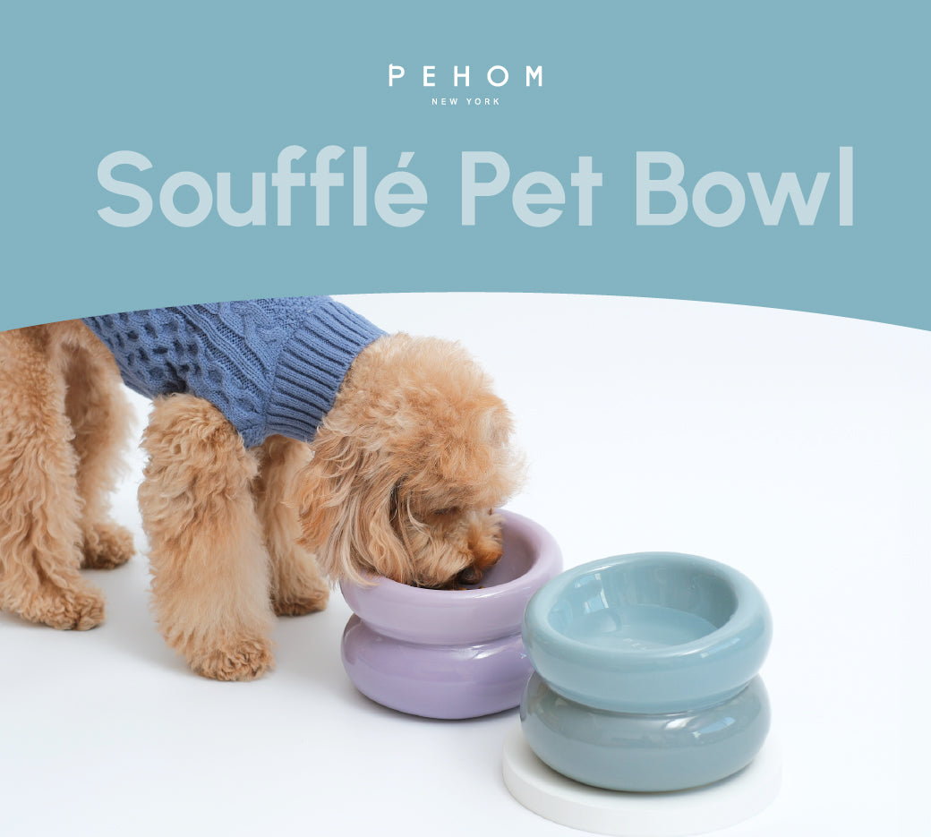 Sniff Lick & Love - Limited Edition Soufflé Designer Pet Bowl – Frozen Blue