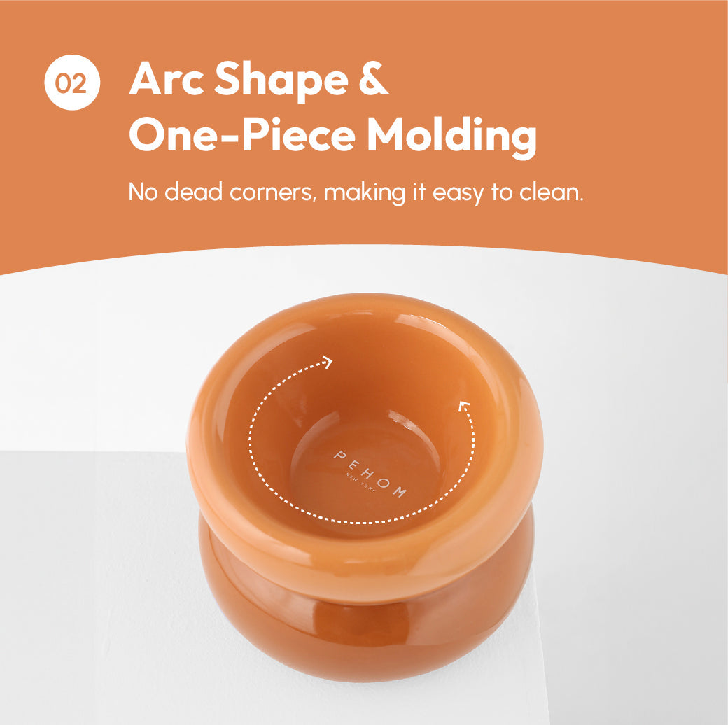 Sniff Lick & Love - Limited Edition Soufflé Designer Pet Bowl – Amber Orange