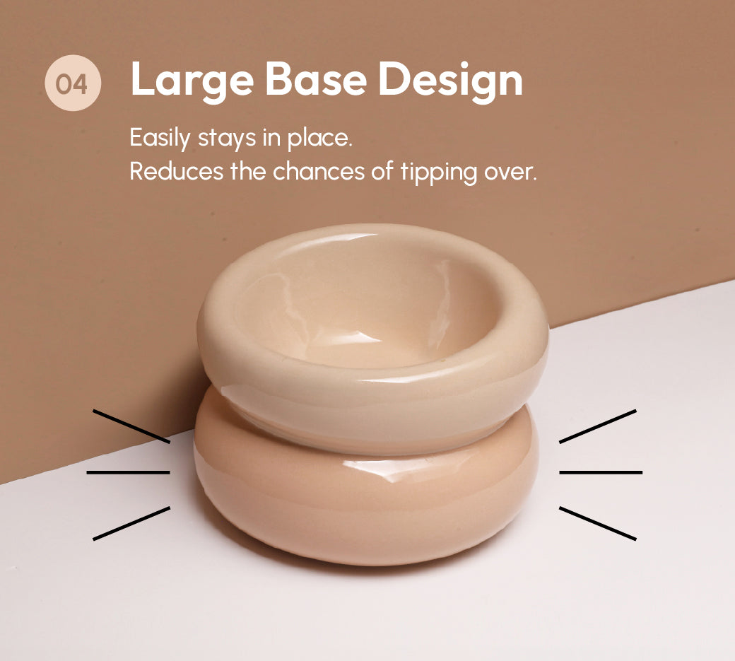 Sniff Lick & Love - Limited Edition Soufflé Designer Pet Bowl – Cream Beige
