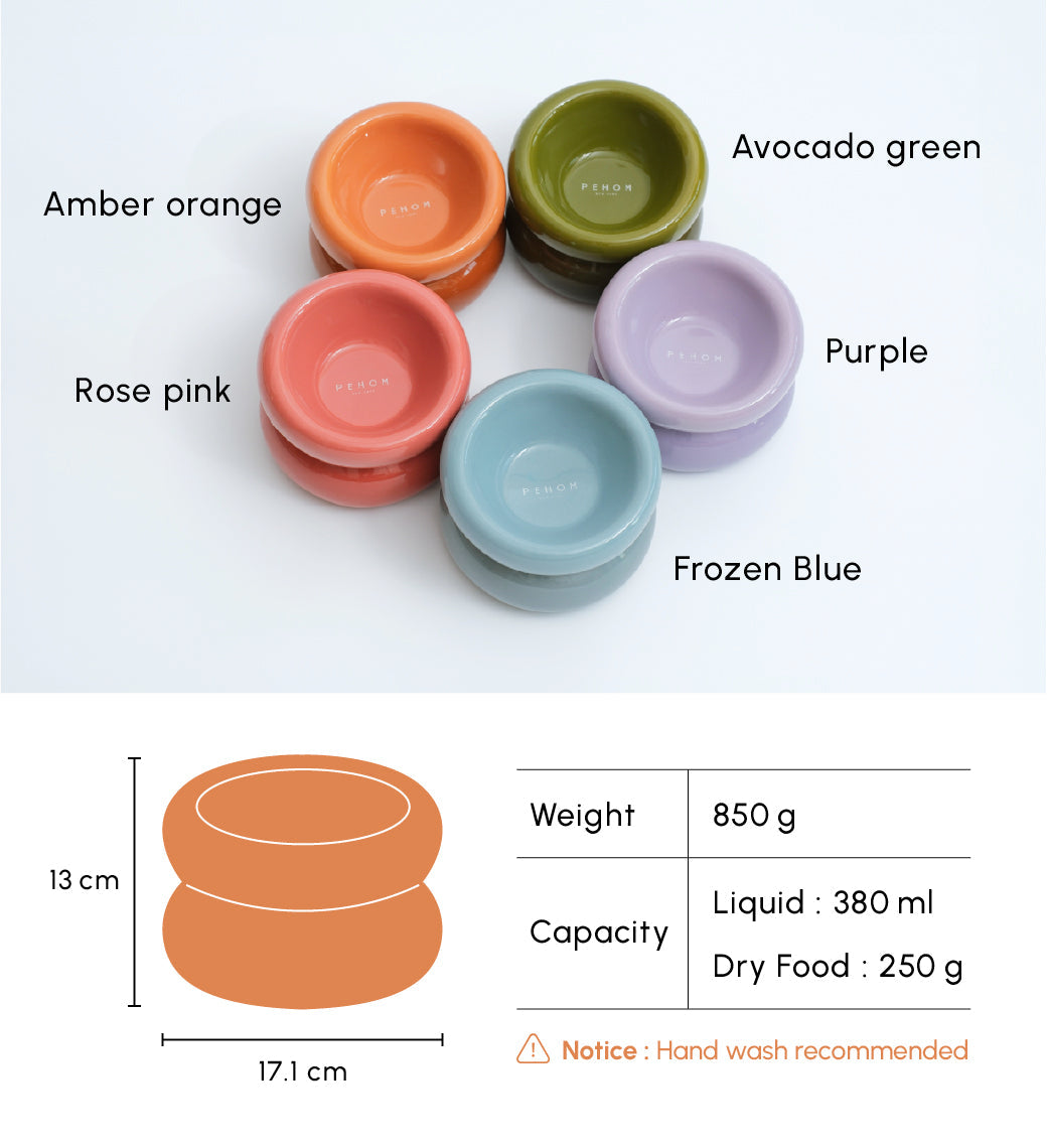 Sniff Lick & Love - Limited Edition Soufflé Designer Pet Bowl – Amber Orange