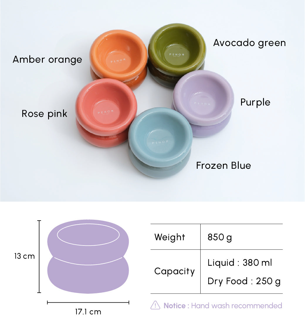 Sniff Lick & Love - Limited Edition Soufflé Designer Pet Bowl – Purple
