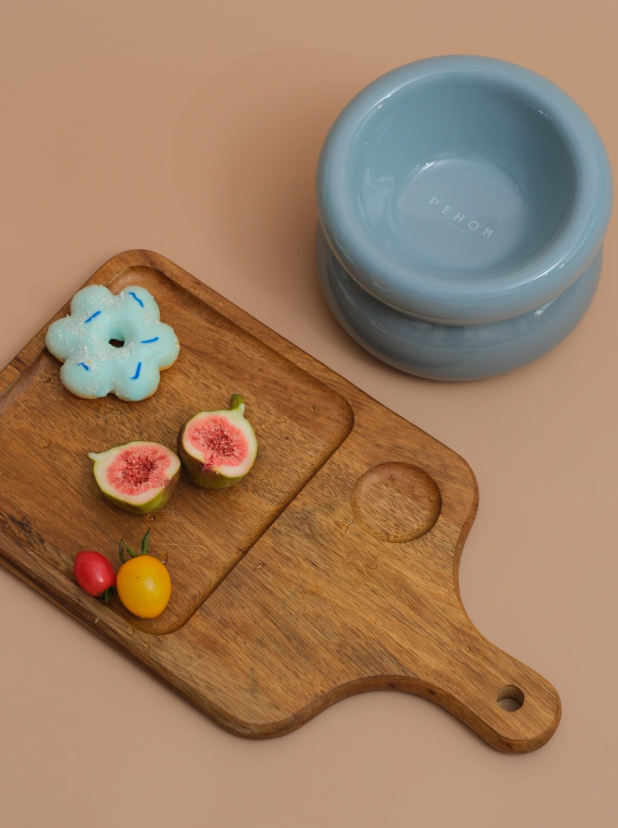 Sniff Lick & Love - Limited Edition Soufflé Designer Pet Bowl – Frozen Blue